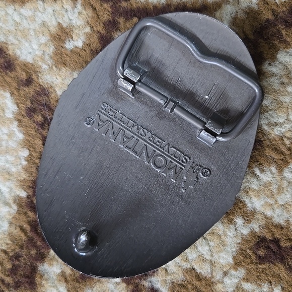 Large Y2K Rhinestone Cowgirl Buckle Silver Western Floral Montana Silversmiths - Picture 10 of 10